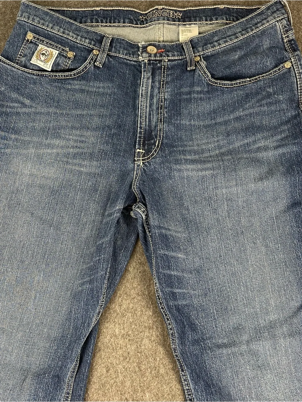 Cinch Mens White Label 031 Relaxed Medium Stone Jeans 38x38 Mb92834031 Cowboy